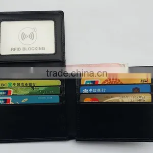 RFID Blocking Leather Bifold Wallet for Men Black thumbnail-6