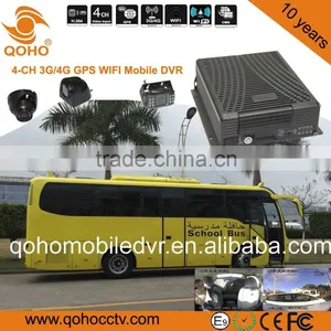 H.264 Car Mobile DVR 4-CH HDD/SSD Monitoring Compression MDVR thumbnail-2
