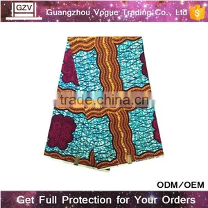 Online Wholesale 100% Cotton African Real Wax Sanhe Quality Wax Printing Fabric thumbnail-3