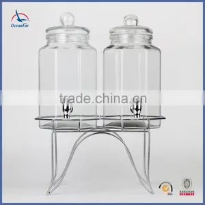 Recycled Glass Honey Dispenser Bulk Selling Glass Jar With Tap thumbnail-1