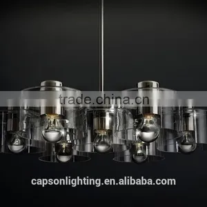 Modern Desingn Glass Shade Indoor Ceiling Lamp With Chandelier thumbnail-3