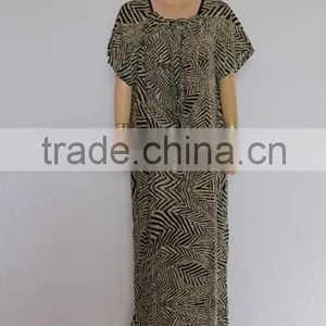 Fashion Short Sleeve Arab Lady Long Gown thumbnail-5