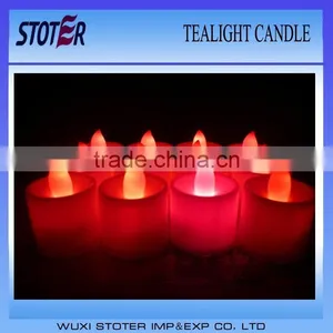 Colourful LED Tealight Candle Red thumbnail-1