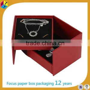 Red Rigid Paper Cardboard Packaging Tiered Boxes thumbnail-4