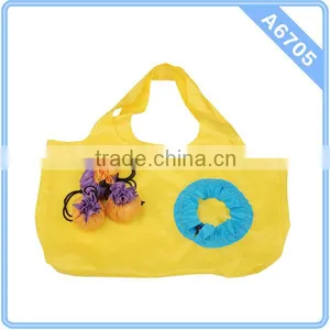 Promotional Foldable Reusable Shopping Bag Folded Into Small Pouch thumbnail-1