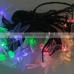 LED String Light Multicolor Bulbs and Transparent Dragonflies thumbnail-1