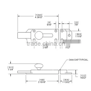 Hager Surface Bolt thumbnail-2