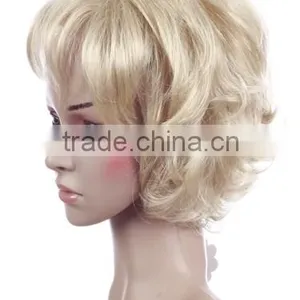 European and American Design Monofilament Fashion Hair Synthetic Short Blonde Hair Wig thumbnail-3