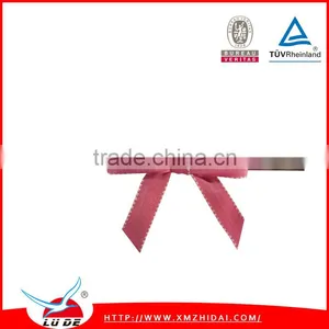 High-end Flat Satin Ribbon Bow With Wire Twist Tie For Decoration thumbnail-2