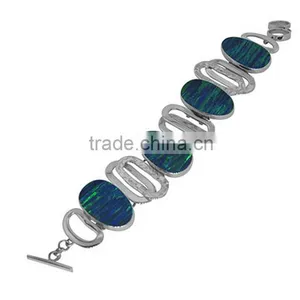 Trending Hot Products 925 Sterling Silver Opal Bracelet thumbnail-3