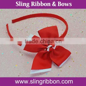 Red Grosgrain Ribbon Bow Headband Wholesale thumbnail-2