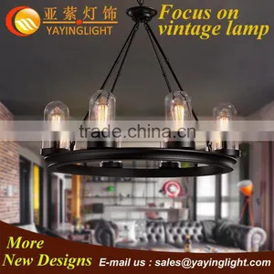 Industrial Huge Wrought Iron Pendant,sumptuous Metal Pendant Lamp,vintage Chandelier Retrospective Library Restaurant Lamp thumbnail-1