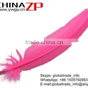 CHINAZP Crafts Factory Cheap Dyed Bulk Hot Pink Solid Color Turkey Feather for Sale thumbnail-3