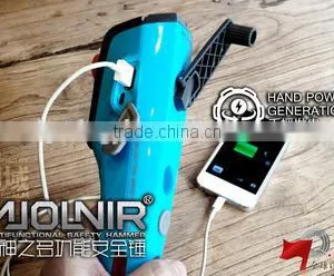 MJOLNIR Multifunctional 6 IN ONE High Quality Multi Function Safety Hammer, Strong Bright Torch, Hand Tool thumbnail-2