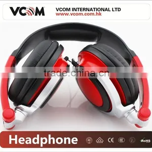 VCOM 2015 Foldable Stereo Headphone for DJ From China Factory thumbnail-4
