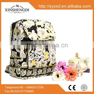 RE007 China Supplier Wholesale Best Selling Cotton Girl's Quilted School Backpack thumbnail-1