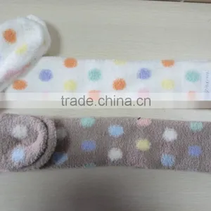 Jacquard Dots Heart Stripe Colorful Fluffy High Socks thumbnail-2