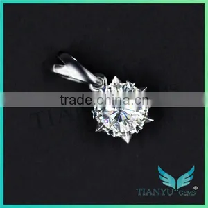 Fashion Style 24K Gold 1 Carat Moissanite Diamond Pendants Charms for Necklaces thumbnail-2