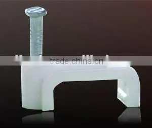 Nade of pp and Steel Nail Square Cable Clips thumbnail-1