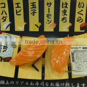 Promotional Fake Food for Simulation Japanese Salmon SUSHI on Rice Pendant for Presents Gifts thumbnail-1