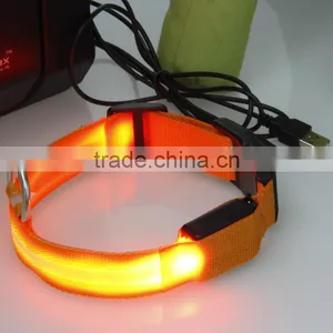 USB Chargeable Flashing Lights Dog Collar thumbnail-1