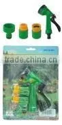 HL062 - 4pcs Hose Nozzle Set (4-way Hose Nozzle + 2 x 3/4" In/out Screw Hose Connector + 3/4" Connector thumbnail-1