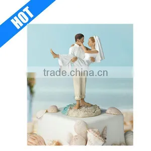 Resin Beach Bride & Groom Cake Topper Figurine for Sale thumbnail-1