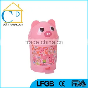 Home Plastic Trash Bin With Handle thumbnail-5