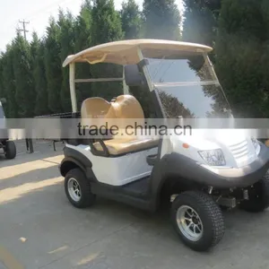 White 2 Seat Electric Golf Carts With a Small Rear Cargo thumbnail-3