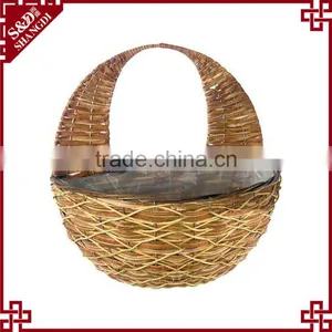 Handmade Decorate Flower Basket Plant Fiber Wall Hanging Planter thumbnail-1