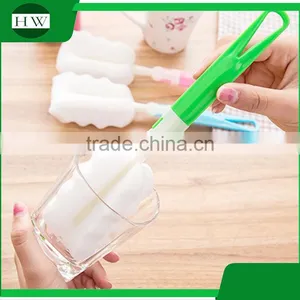 Kitchen Plastic Removable Detachable Foldable Sponge Long Handle Hanging Cup Bottle Clean Cleaning Brush thumbnail-2