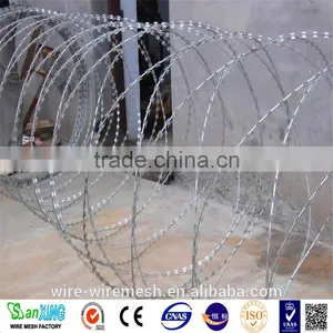 Wholesale Cheap Price Hot Dipped Galvanized Cbt 60 Razor Barbed Wire/BTO-22 Razor Wire Barriers thumbnail-3