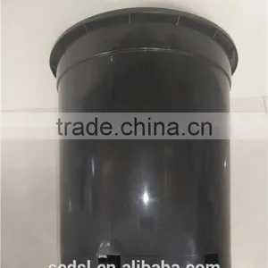 Plastic Plant Pots Wholesale, Black Plastic Flower Pot, Black Gallon Planter Pot thumbnail-2