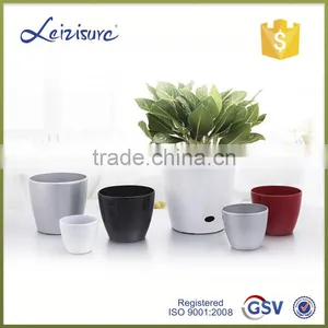 Self Watering Moving Colorful Bulk Plastic Flower Pots thumbnail-3