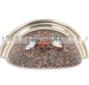 Cup Pull-DM-BN Granite Pull Cup Pull Brushed Nickel for Kitchen and Bathroom thumbnail-1