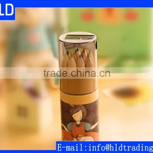 Factory Wholesale Kids 12pc Mini Promotional Color Pencil Set With Sharpener thumbnail-1