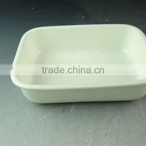 Hot Wholesale Rectangle Shape Glazed Ceramic Bake Plate for Daily Use Stock thumbnail-2
