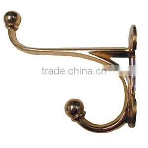 Antique Bronze Double Hanging Brass Hook thumbnail-1