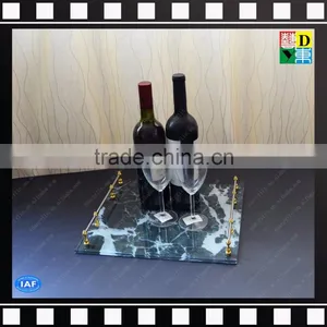 Transparent Acrylic Drink Beverage Tray Lucite Coffee/tea/candy Serving /wine Cup Holder Tray thumbnail-1