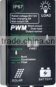 5A Mini Water-proof Solar Charge Controller Regulator With Light and Time Control thumbnail-1