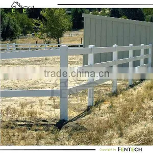 3 Rails PVC Ranch Fence / Vinyl Ranch Fence 1.3mx2.4m thumbnail-1