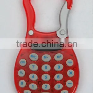 Plastic Electronic 8 Digits Carabiner Hook Desktop Pocket Calculator thumbnail-1