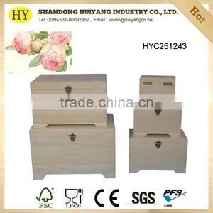 Blank Paulownia Wood Box With Latch thumbnail-1
