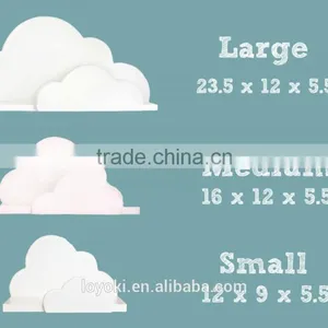 Cloud Shape Wooden Shelf Mounted Floating Block Modern Wall Shelf thumbnail-2