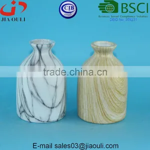 Table Decor Water Transfer Printing Marble/wood Color Mini Ceramic Vase thumbnail-3