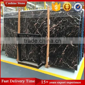 Black Marble With Red Veins Chinese Cuckoo Red Marble thumbnail-2
