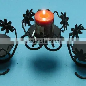 China Black Metal Candle Holder Candle Centerpiece With 3 Candle Stick thumbnail-1