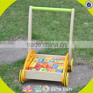 Wholesale Educational Wooden Baby Walking Toys High Quality Wooden Baby Walking Toys With Building Blocks W16E017-S thumbnail-2
