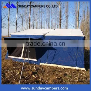 Outdoor Soft Floor Camouflage Portable Folding Camper Trailer Tent for Camping thumbnail-1