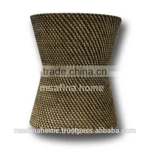 Round Full Rattan Stool thumbnail-1